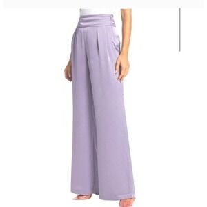 Ramy Brook New York Lavender Lush Size 0‎ Pleated Wide Leg Trousers Pants